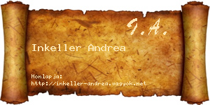 Inkeller Andrea névjegykártya